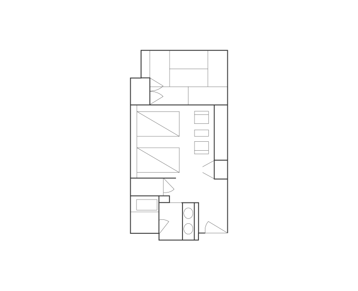 Japanese/Western-style Room New South Building(Floor plan)
